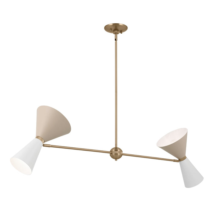 Kichler - 52569CPZGRG - Four Light Linear Chandelier - Phix - Champagne Bronze