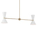 Kichler - 52569CPZWH - Four Light Linear Chandelier - Phix - Champagne Bronze