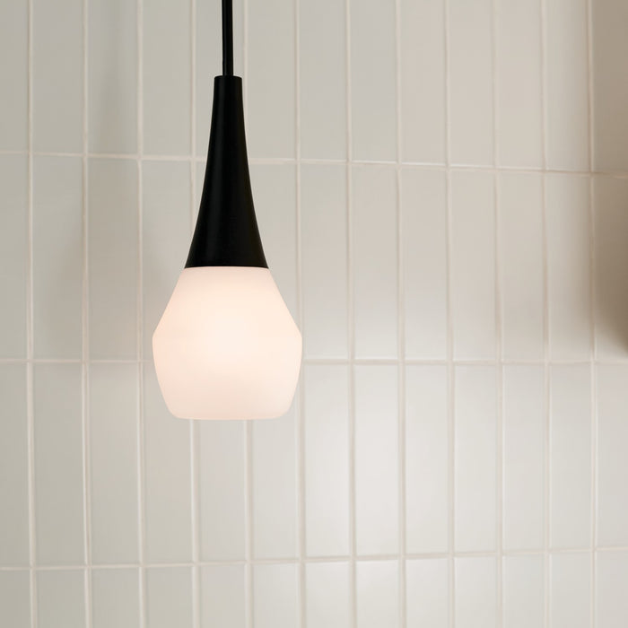 Kichler - 52529BK - One Light Pendant - Deela - Black