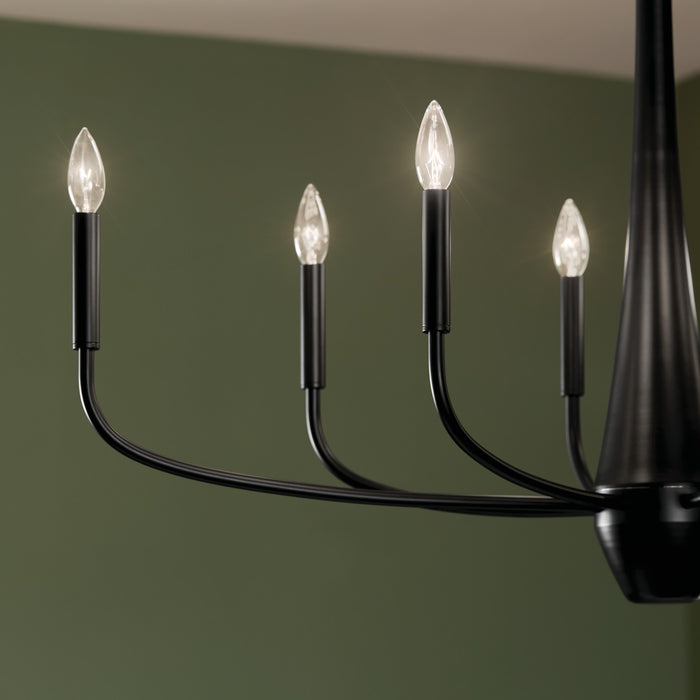 Kichler - 52528BK - Eight Light Chandelier - Deela - Black