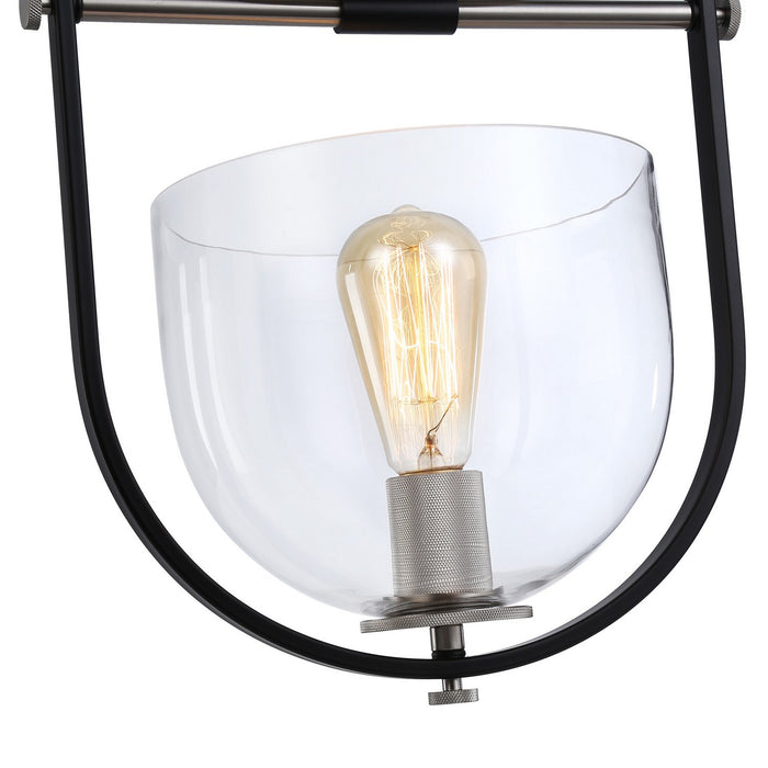 Artcraft - AC11743NB - One Light Semi-Flush Mount - Cheshire - Black & Nickel