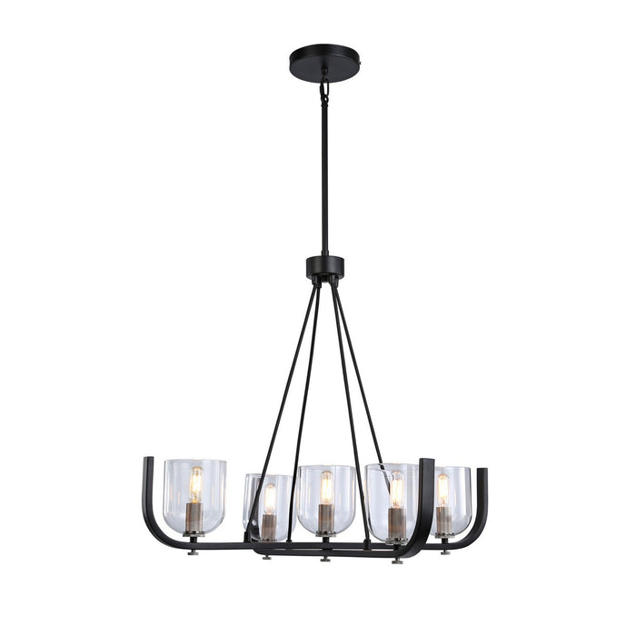 Artcraft - AC11746NB - Five Light Chandelier - Cheshire - Black & Nickel