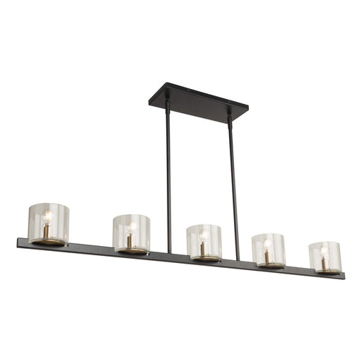 Artcraft - AC11825BB - Five Light Island Pendant - Salinas - Black and Brass