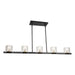 Artcraft - AC11825BB - Five Light Island Pendant - Salinas - Black and Brass