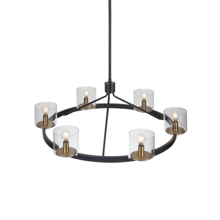 Artcraft - AC11826BB - Six Light Chandelier - Salinas - Black and Brass