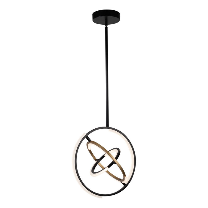 Artcraft - AC6740BB - LED Pendant - Trilogy - Black & Brass