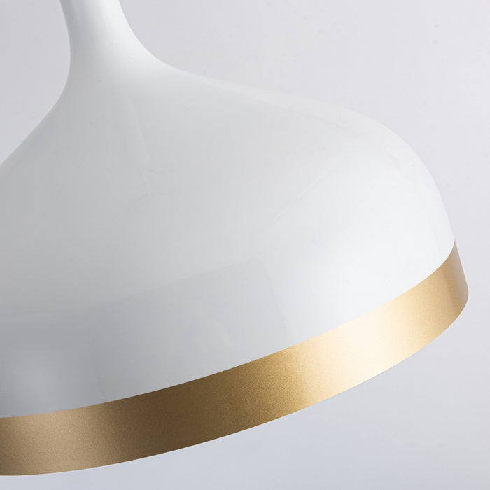 Artcraft - SC13350WH - One Light Pendant - Dash - White & Gold