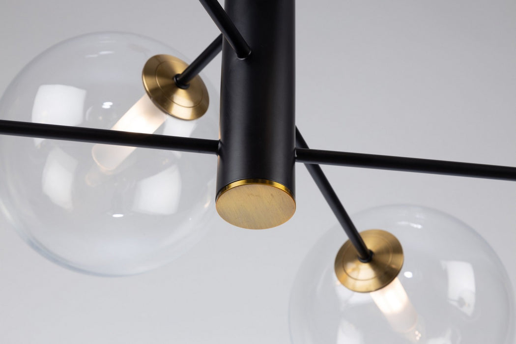 Artcraft - AC11766VB - Six Light Chandelier - Aurelia - Matte Black & Brass