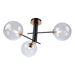 Artcraft - AC11763VB - Three Light Semi-Flush Mount - Aurelia - Matte Black & Brass