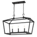 Savoy House - 1-423-3-89 - Three Light Linear Chandelier - Townsend - Matte Black