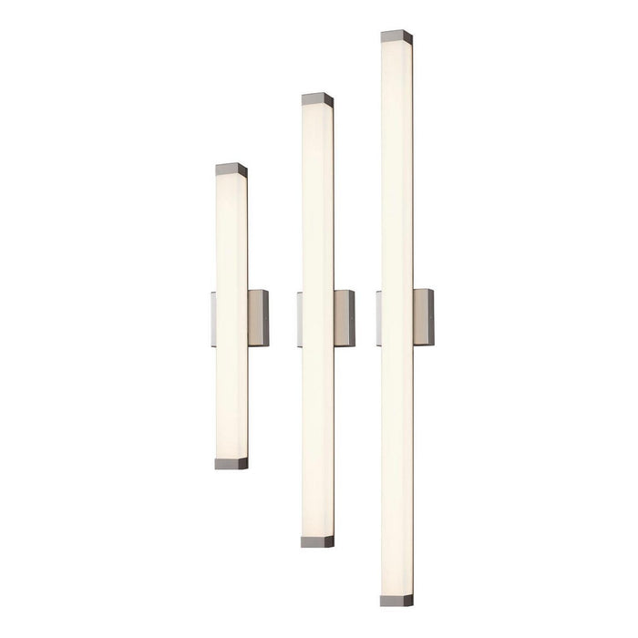 Justice Designs - ACR-9001-OPAL-NCKL - LED Linear Wall/Bath - Acryluxe - Brushed Nickel