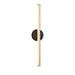 Justice Designs - NSH-9115-MBBR - LED Linear Wall/Bath - Fianco - Matte Black w/ Brass