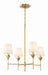 Crystorama - 534-GA - Four Light Chandelier - Broche - Antique Gold