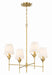 Crystorama - 534-GA - Four Light Chandelier - Broche - Antique Gold