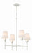 Crystorama - 534-MT - Four Light Chandelier - Broche - Matte White