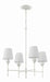 Crystorama - 534-MT - Four Light Chandelier - Broche - Matte White