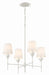 Crystorama - 534-MT - Four Light Chandelier - Broche - Matte White