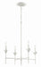 Crystorama - 534-MT - Four Light Chandelier - Broche - Matte White