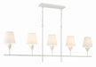 Crystorama - 537-MT - Five Light Chandelier - Broche - Matte White