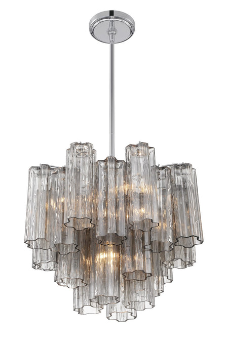 Crystorama - ADD-300-CH-SM - Four Light Chandelier - Addis - Polished Chrome