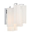 Crystorama - ADD-302-CH-WH - Two Light Wall Sconce - Addis - Polished Chrome