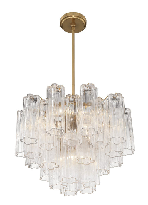 Crystorama - ADD-306-AG-CL - Six Light Chandelier - Addis - Aged Brass