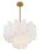 Crystorama - ADD-308-AG-WH - Nine Light Chandelier - Addis - Aged Brass