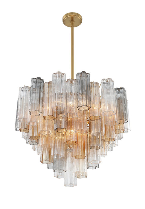 Crystorama - ADD-312-AG-AU - 12 Light Chandelier - Addis - Aged Brass