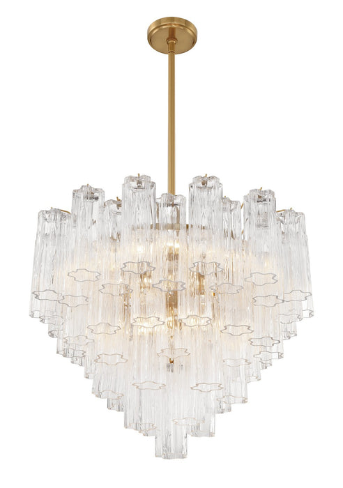 Crystorama - ADD-312-AG-CL - 12 Light Chandelier - Addis - Aged Brass