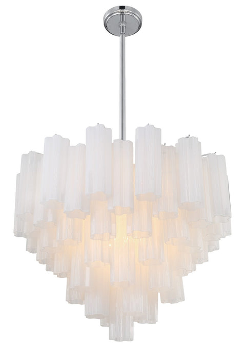 Crystorama - ADD-312-CH-WH - 12 Light Chandelier - Addis - Polished Chrome