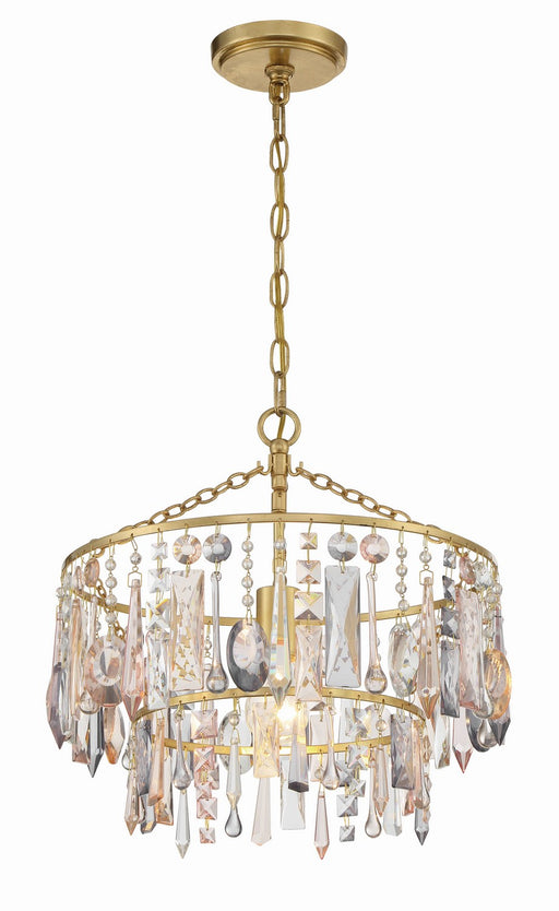 Crystorama - ELS-7100-GA - One Light Pendant - Elsa - Antique Gold