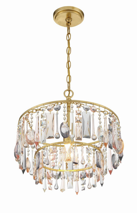 Crystorama - ELS-7100-GA - One Light Pendant - Elsa - Antique Gold