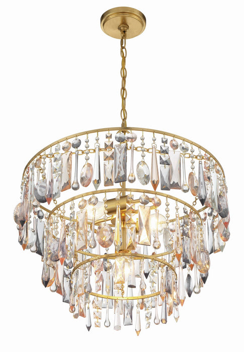 Crystorama - ELS-7103-GA - Three Light Pendant - Elsa - Antique Gold