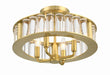 Crystorama - FAR-6000-AG - Four Light Semi Flush Mount - Farris - Aged Brass