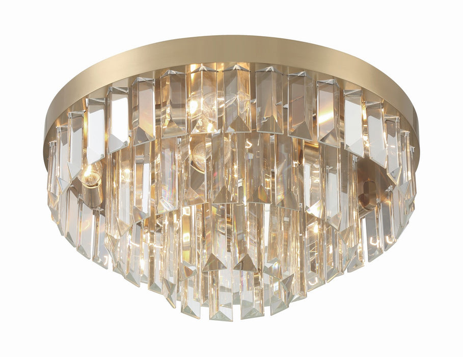 Crystorama - HAY-1403-AG - Eight Light Flush Mount - Hayes - Aged Brass