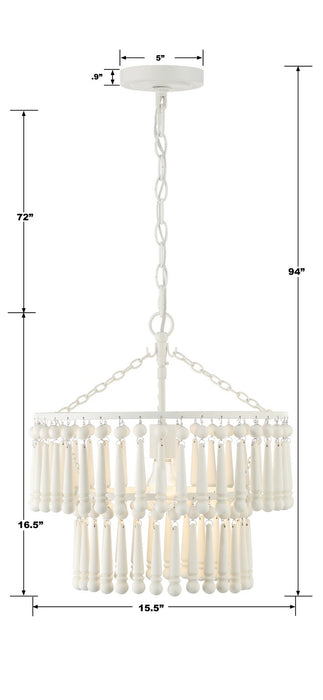 Crystorama - TIA-7100-MT - One Light Pendant - Tiana - Matte White