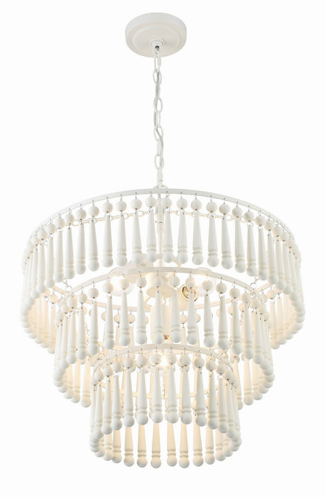 Crystorama - TIA-7103-MT - Three Light Pendant - Tiana - Matte White