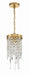 Crystorama - WIN-210-GA-CL-MWP - One Light Pendant - Winfield - Antique Gold