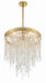 Crystorama - WIN-215-GA-CL-MWP - Five Light Chandelier - Winfield - Antique Gold