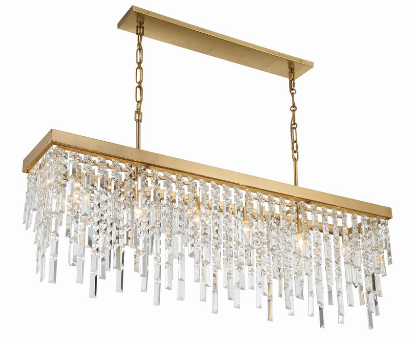 Crystorama - WIN-217-GA-CL-MWP - Six Light Chandelier - Winfield - Antique Gold