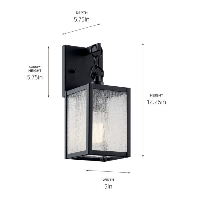 Kichler - 59005BKT - One Light Outdoor Wall Mount - Lahden - Black