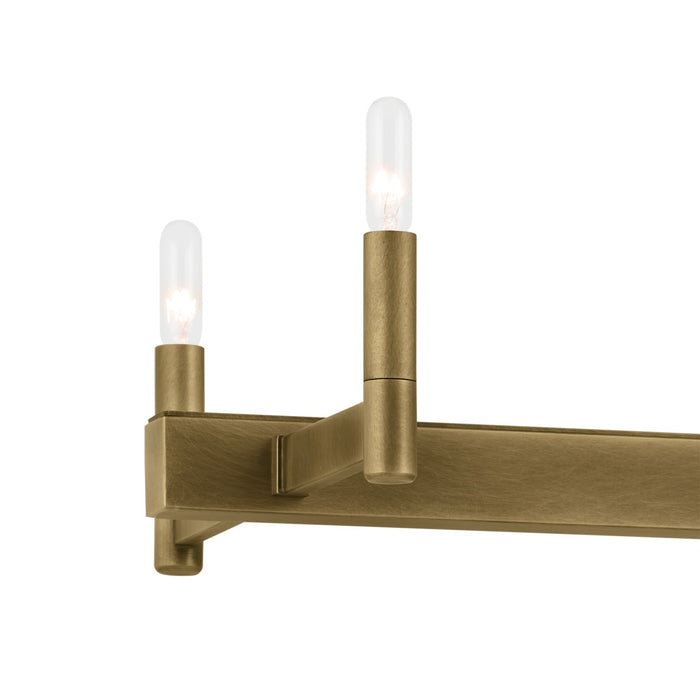 Kichler - 52614NBR - Ten Light Linear Chandelier - Erzo - Natural Brass