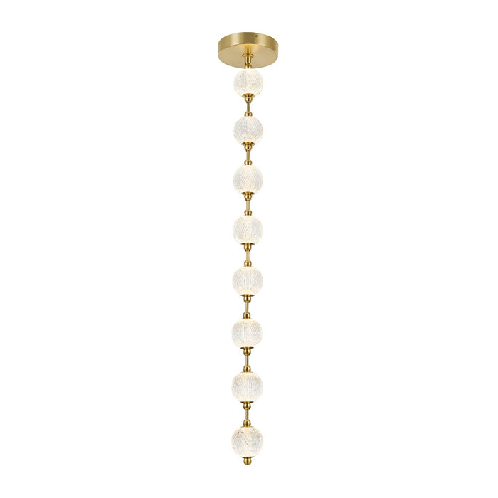 Alora - PD321708NB - LED Pendant - Marni - Natural Brass