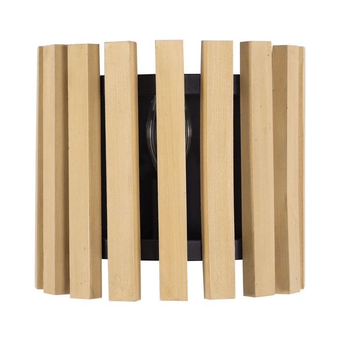 Varaluz - 387W01MBH - One Light Wall Sconce - Suratto - Matte Black/Honey Blonde