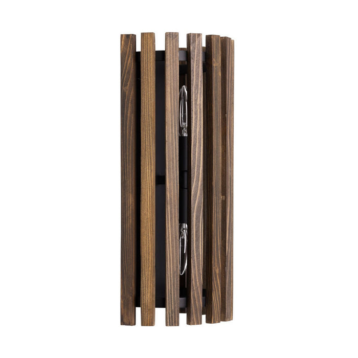 Varaluz - 387W02MBW - Two Light Wall Sconce - Suratto - Matte Black/Medium Walnut