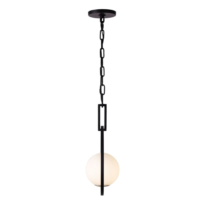 Varaluz - 388P01MBFG - One Light Pendant - Stopwatch - Matte Black/French Gold