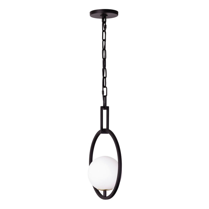 Varaluz - 388P01MBFG - One Light Pendant - Stopwatch - Matte Black/French Gold