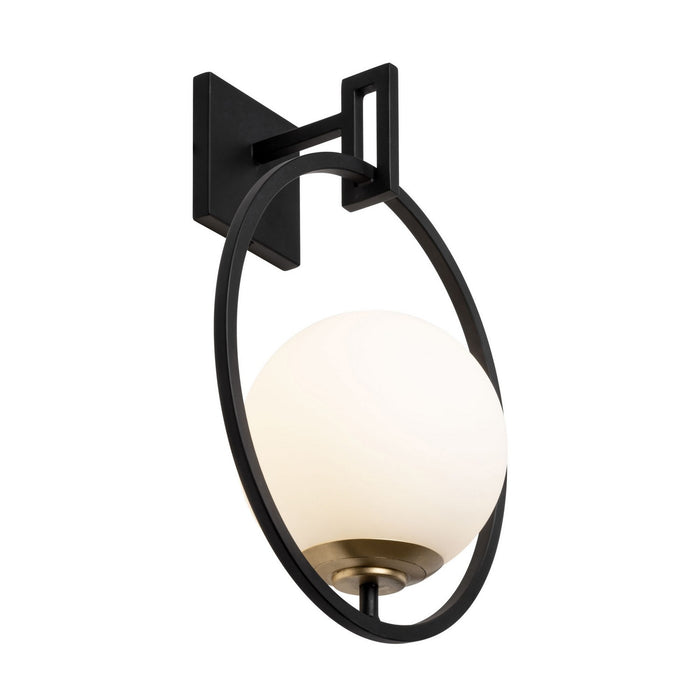 Varaluz - 388W01MMBFG - One Light Wall Sconce - Stopwatch - Matte Black/French Gold