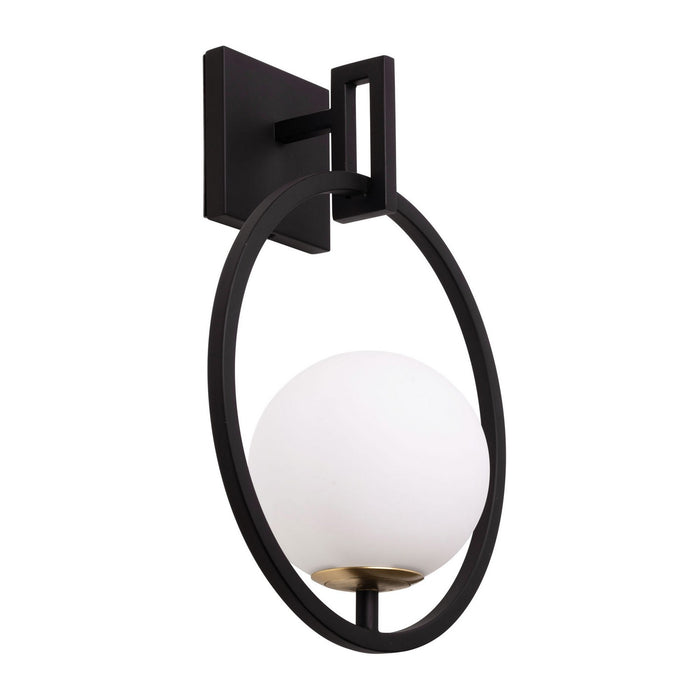 Varaluz - 388W01SMBFG - One Light Wall Sconce - Stopwatch - Matte Black/French Gold