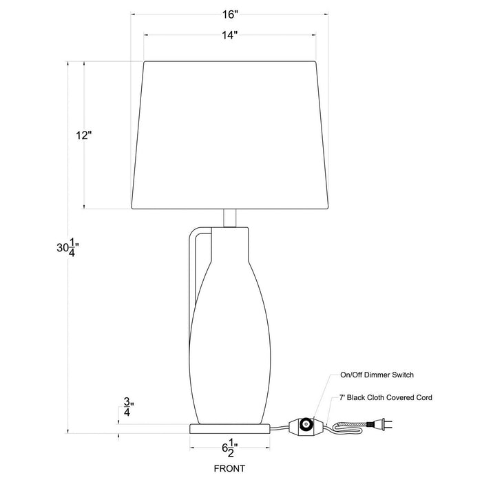 Varaluz - 395T01BAYLU - One Light Table Lamp - Avesta - Apothecary Gray/Blue Lustro